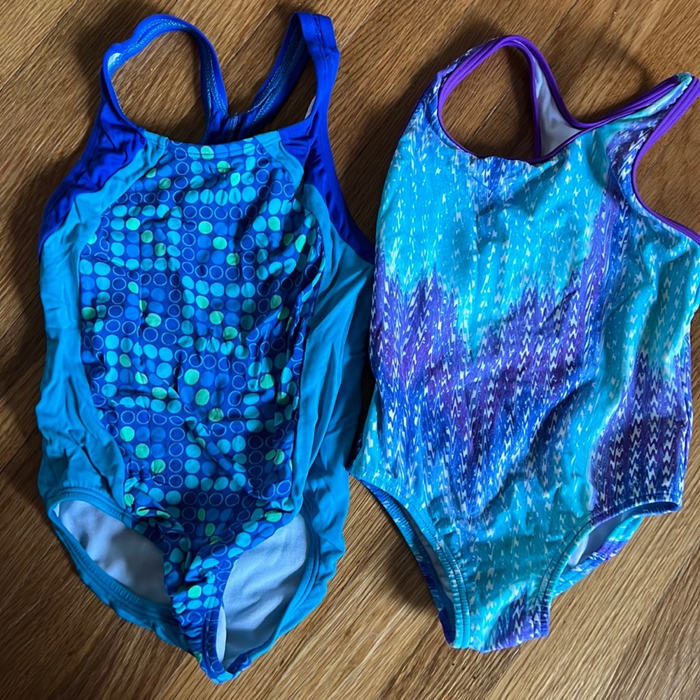 Two Speedo size 5 bathing suits
